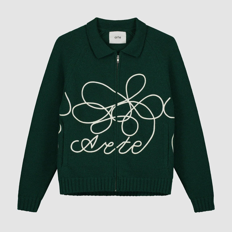 Pull en maille avec logo fleuri