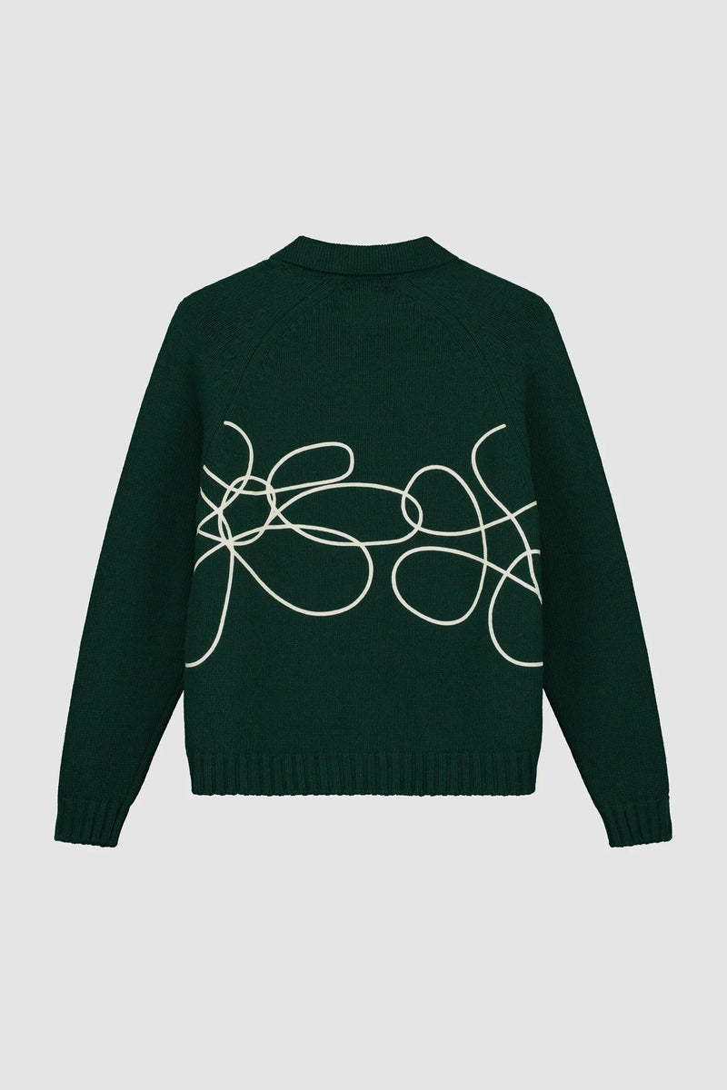 Pull en maille avec logo fleuri