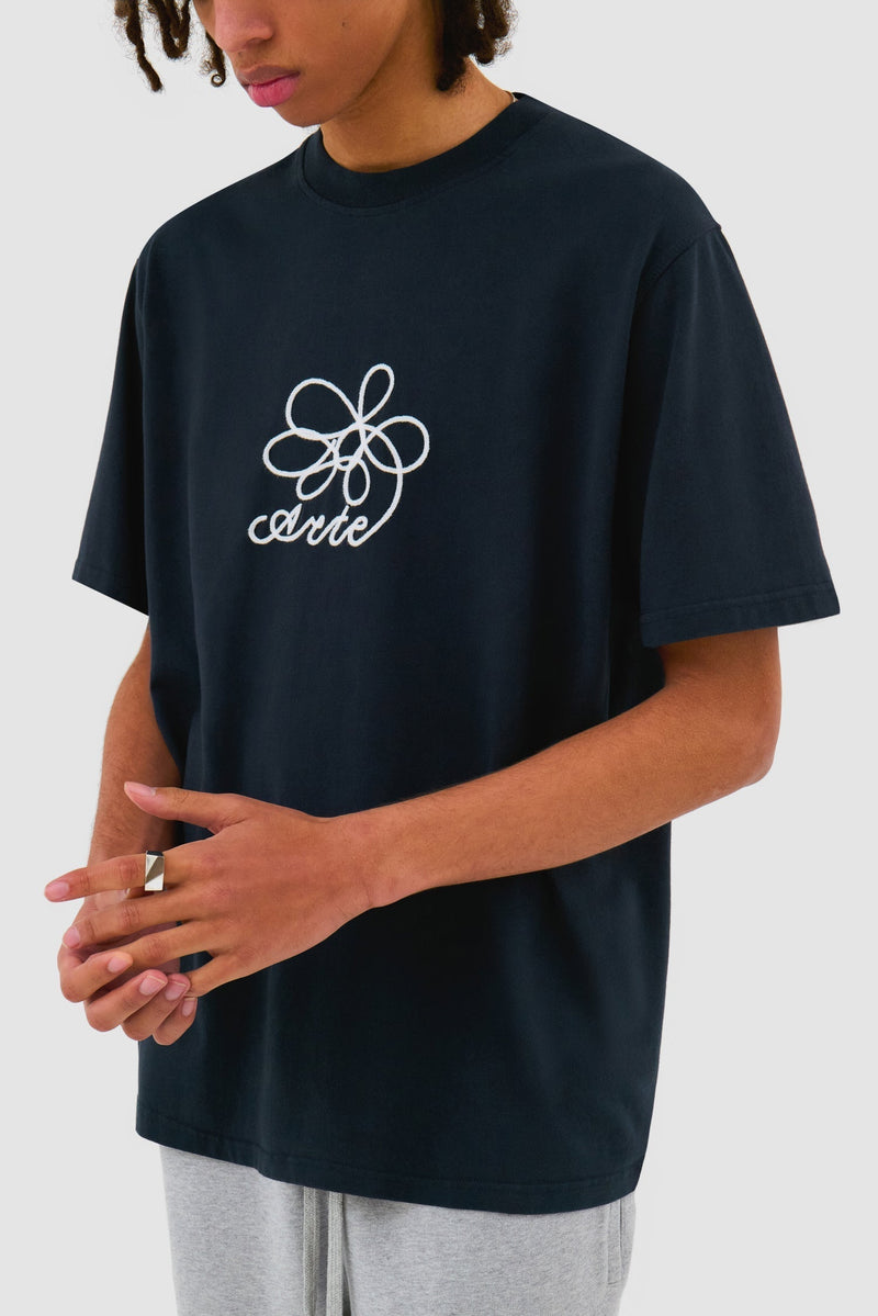 T-shirt brodé de fleurs