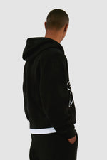 Sweat à capuche zippé avec logo fleuri