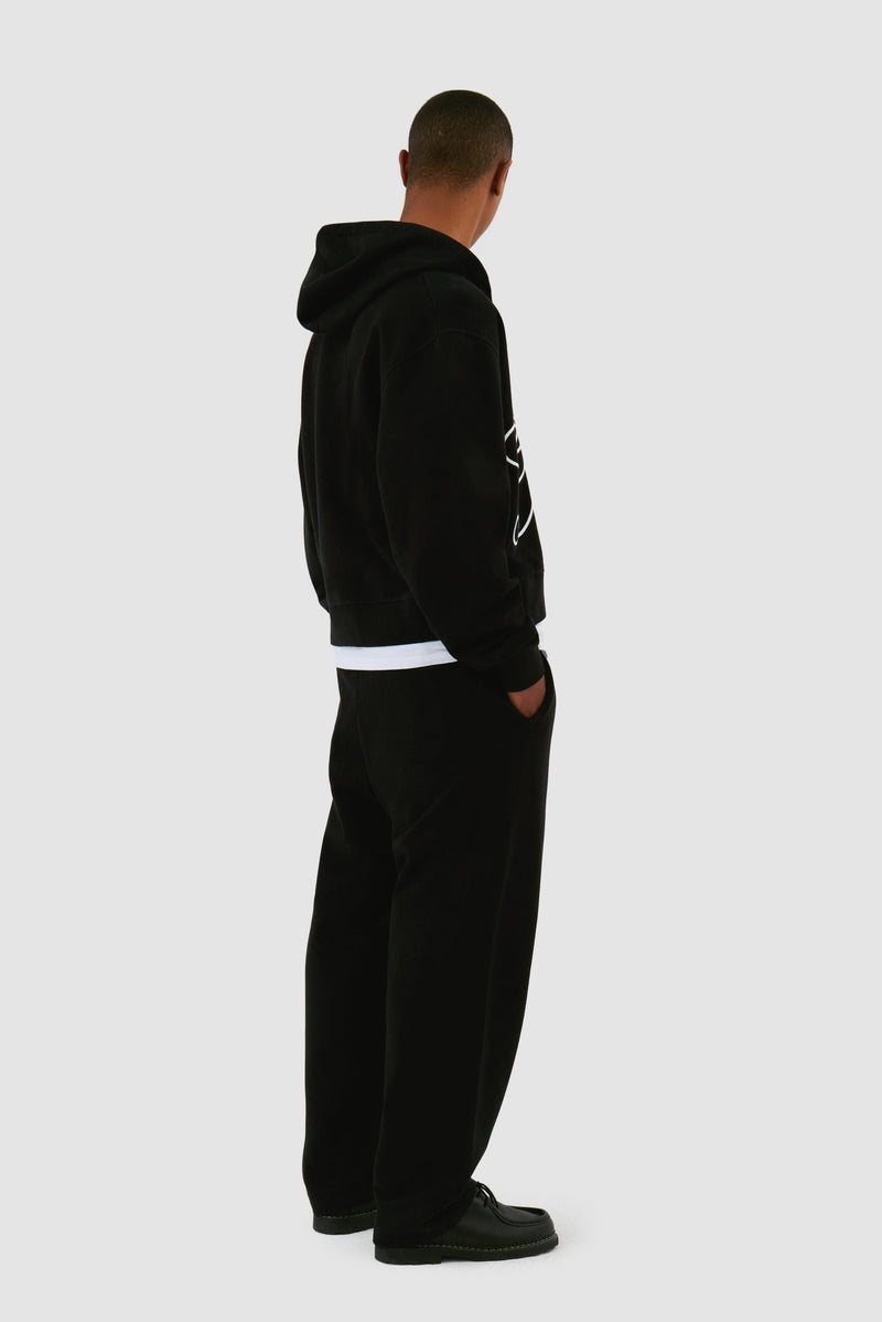 Sweat à capuche zippé avec logo fleuri