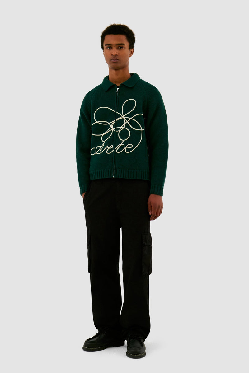 Pull en maille avec logo fleuri