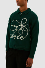 Pull en maille avec logo fleuri