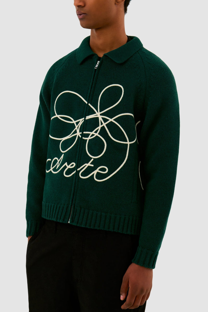 Pull en maille avec logo fleuri