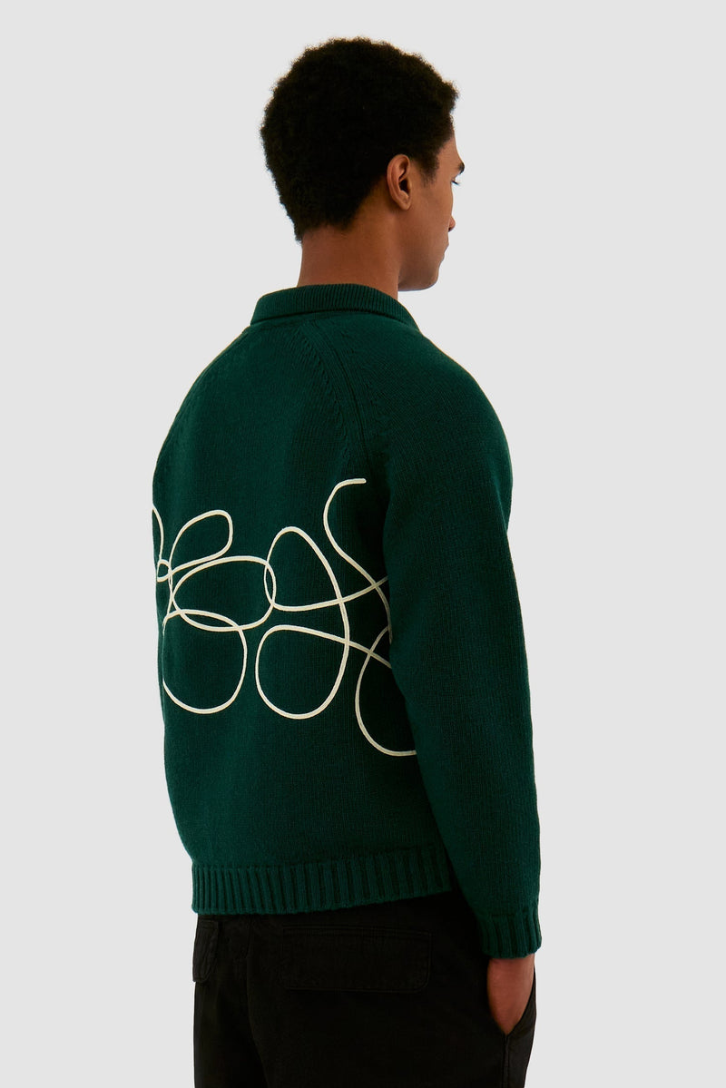 Pull en maille avec logo fleuri