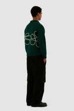 Pull en maille avec logo fleuri
