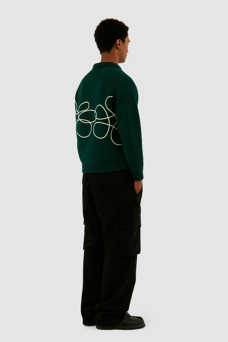 Pull en maille avec logo fleuri