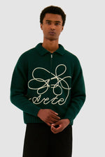 Pull en maille avec logo fleuri