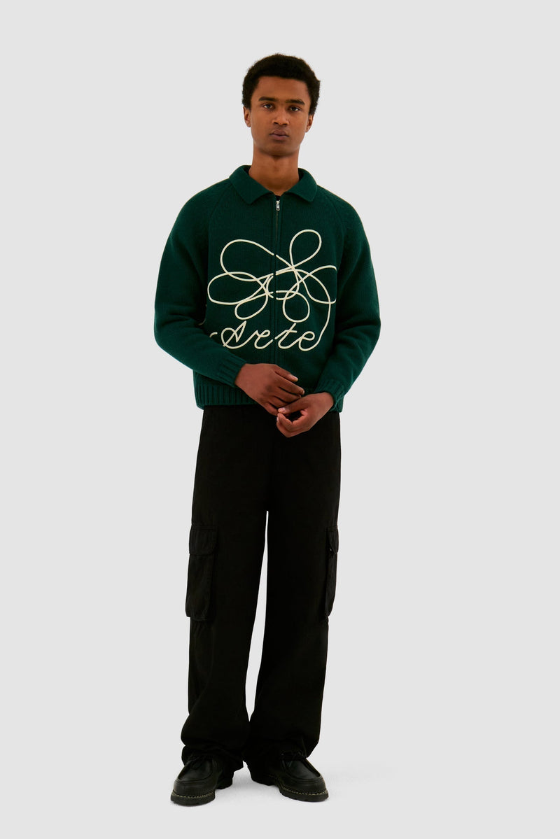 Pull en maille avec logo fleuri