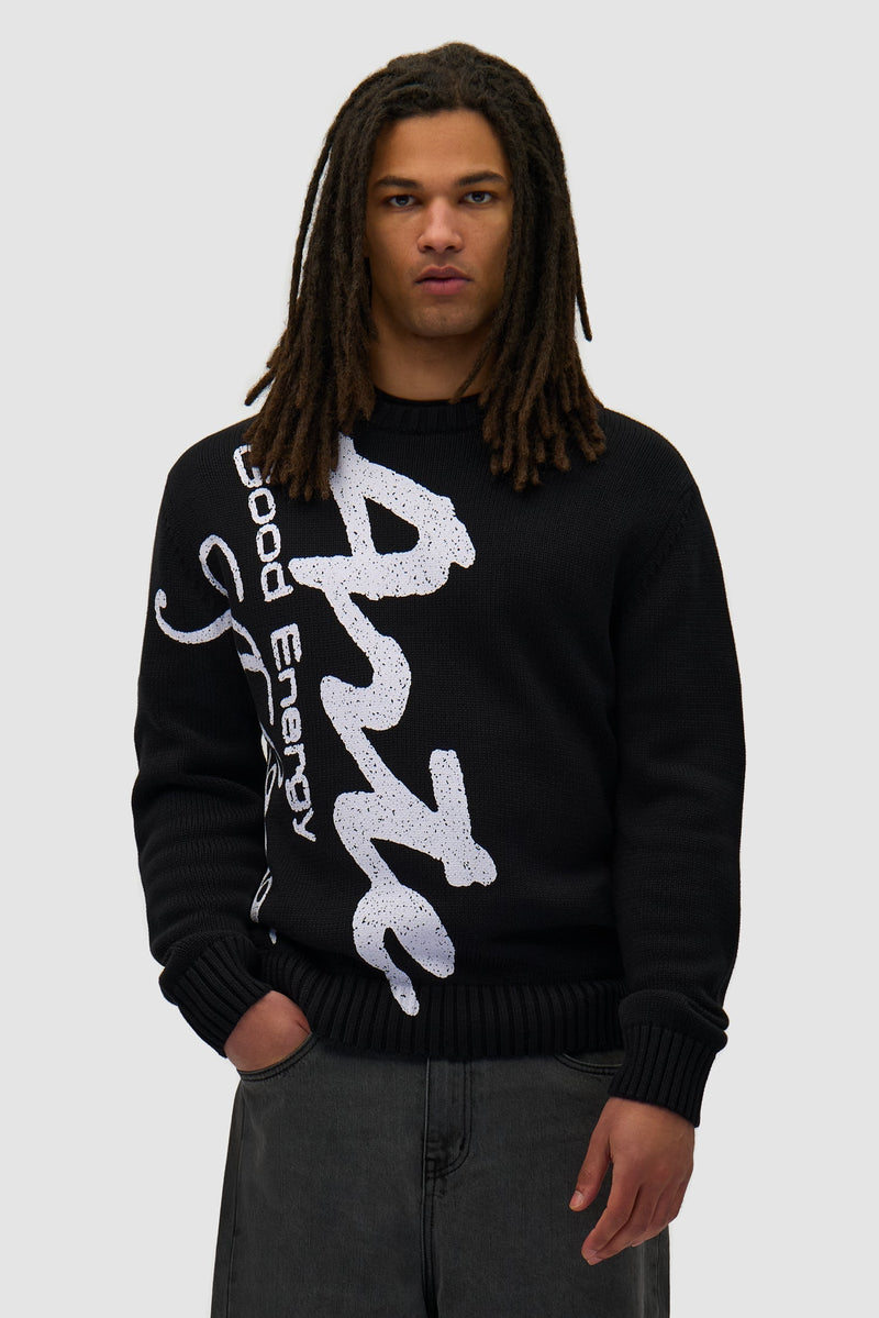 Pull en maille à gros motifs