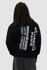 Pull en maille à gros motifs