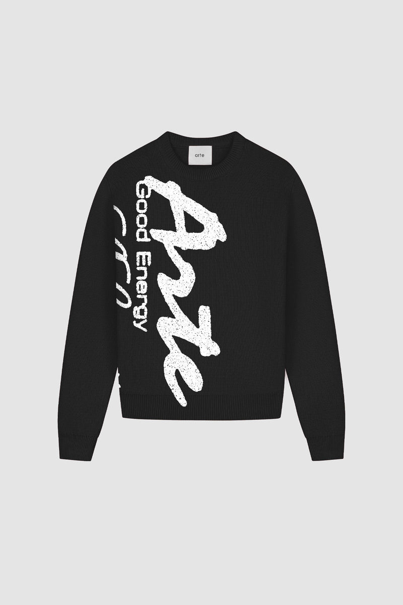 Pull en maille à gros motifs
