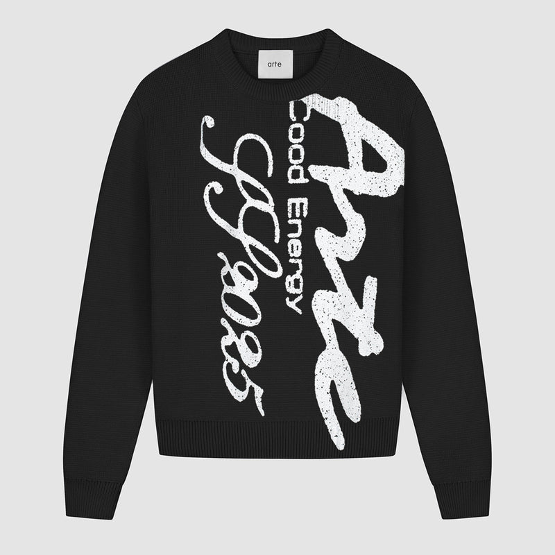 Pull en maille à gros motifs